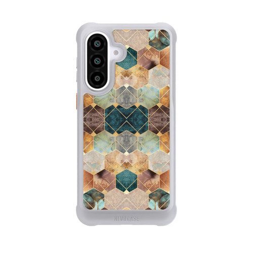 Samsung Galaxy A57 5G NIVOmax Naturfarbene Sechsecke und Diamanten