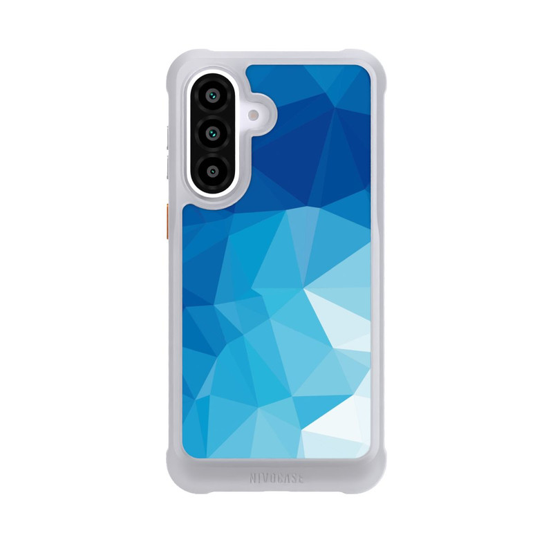 Galaxy A57 5G NIVOmax Mosaïque Polygonale Bleue
