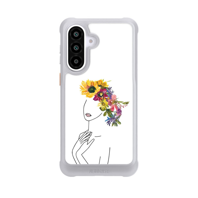 Galaxy A57 5G NIVOmax Line Art Woman flowercrown