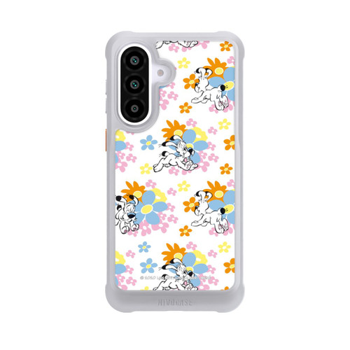 Samsung Galaxy A57 5G NIVOmax Idéfix sur fleurs colorées