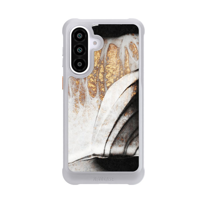 Galaxy A57 5G NIVOmax Schwarze und goldene Adern