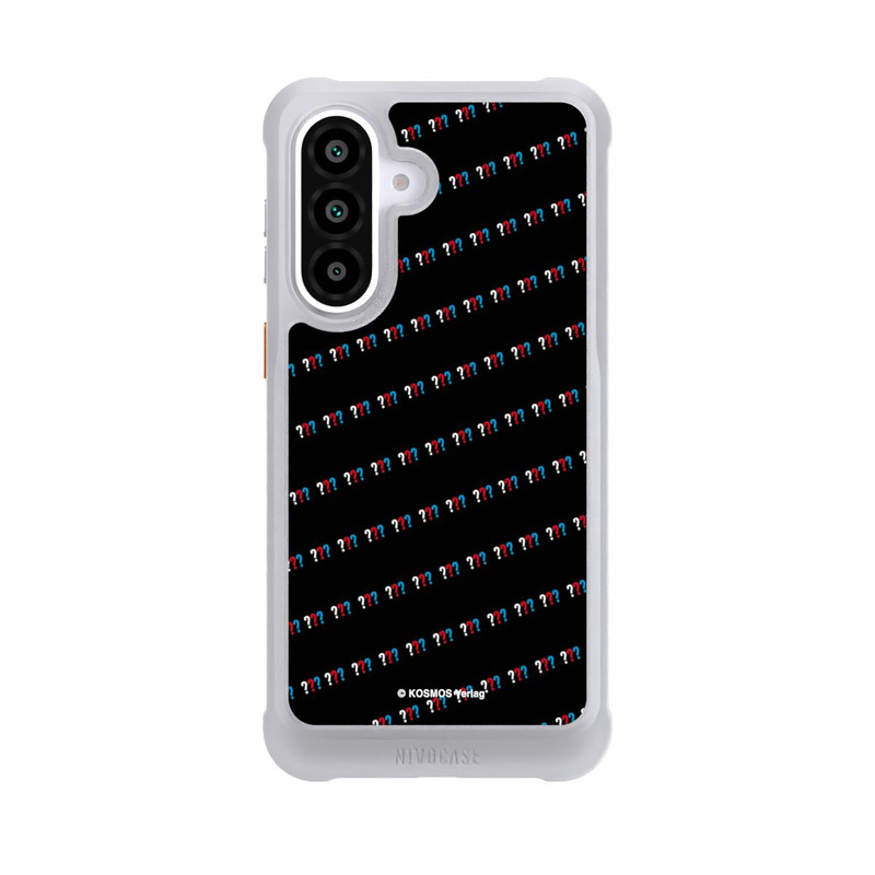 Galaxy A57 5G NIVOmax Drei Fragezeichen Muster Schräg