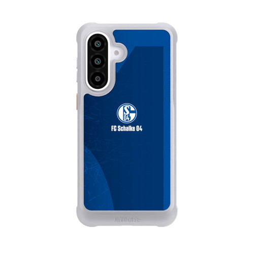 Samsung Galaxy A57 5G NIVOmax Schalke 04 Blauer Hintergrund Mit Logo