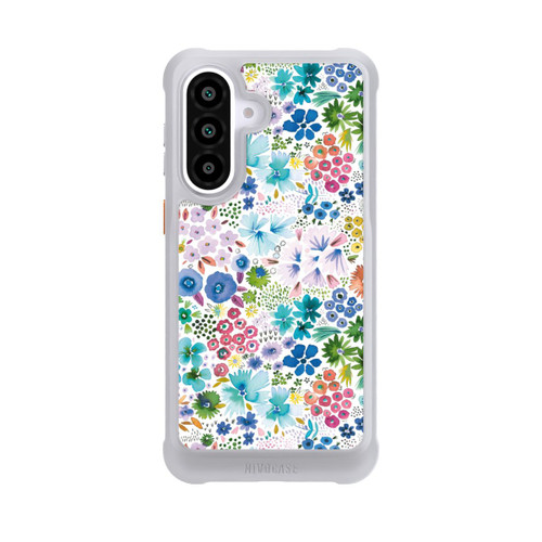 Samsung Galaxy A57 5G NIVOmax Kunstvolle kleine Frühlingsblumen blau