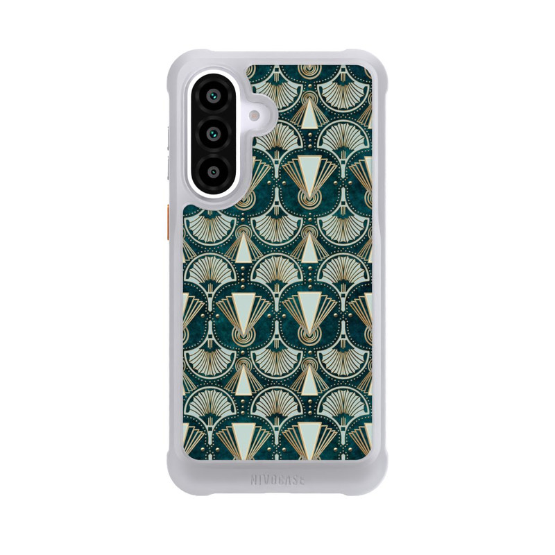 Galaxy A57 5G NIVOmax Art Deco Green Pattern