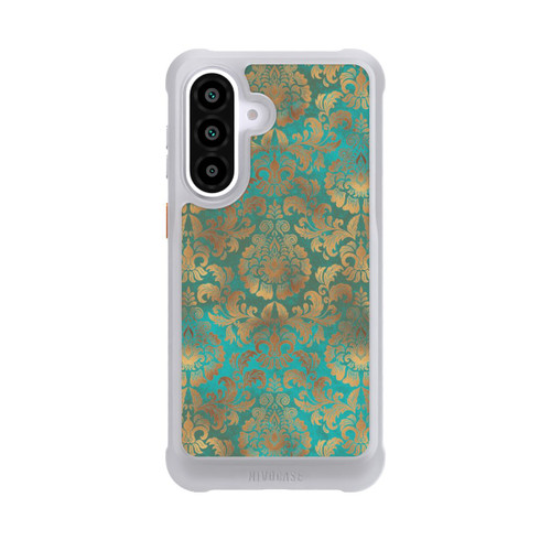 Samsung Galaxy A57 5G NIVOmax Damask Wallpaper Turquoise