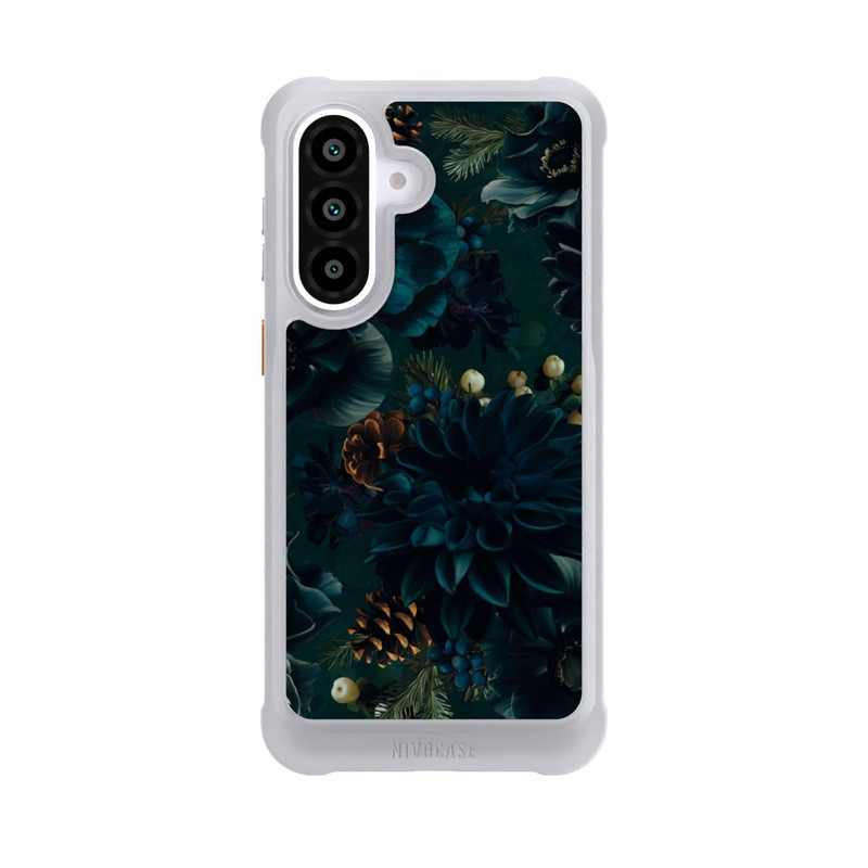 Galaxy A57 5G NIVOmax Blumenmuster Grün und Blau