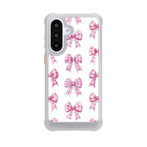 Samsung Galaxy A57 5G NIVOmax Pinke Gingham Herzen und Schleifen mit KI