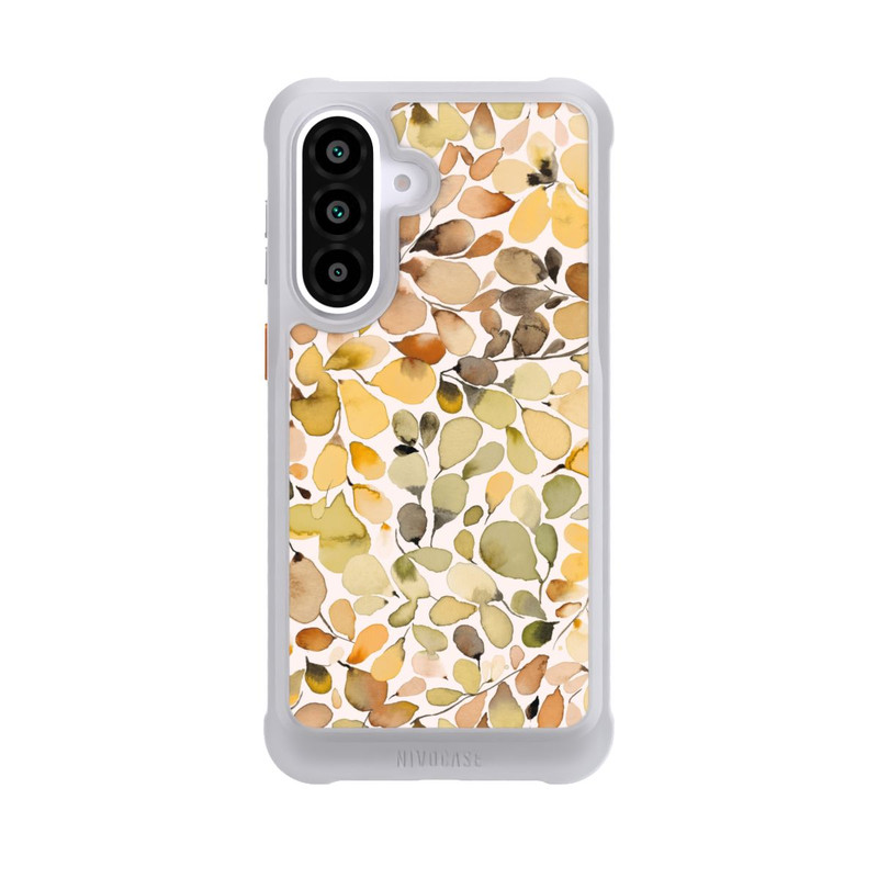 Galaxy A57 5G NIVOmax Eukalyptus Aquarellblätter Braun Herbst