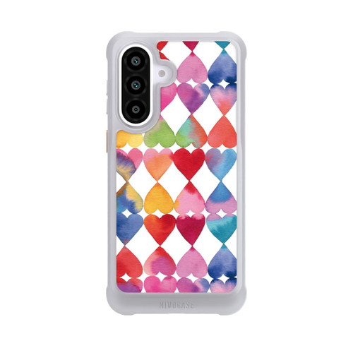 Samsung Galaxy A57 5G NIVOmax Buntes Herz Watercolor Muster