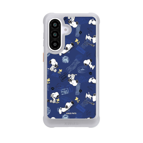 Samsung Galaxy A57 5G NIVOmax Peanuts Travel Stamps Pattern Blue