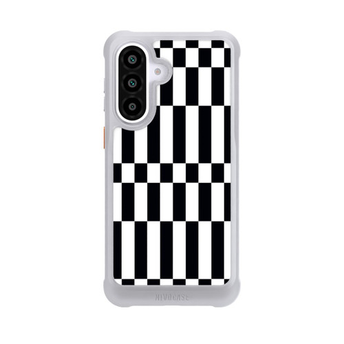 Samsung Galaxy A57 5G NIVOmax Checked Abstract Bold Black and White Color Block