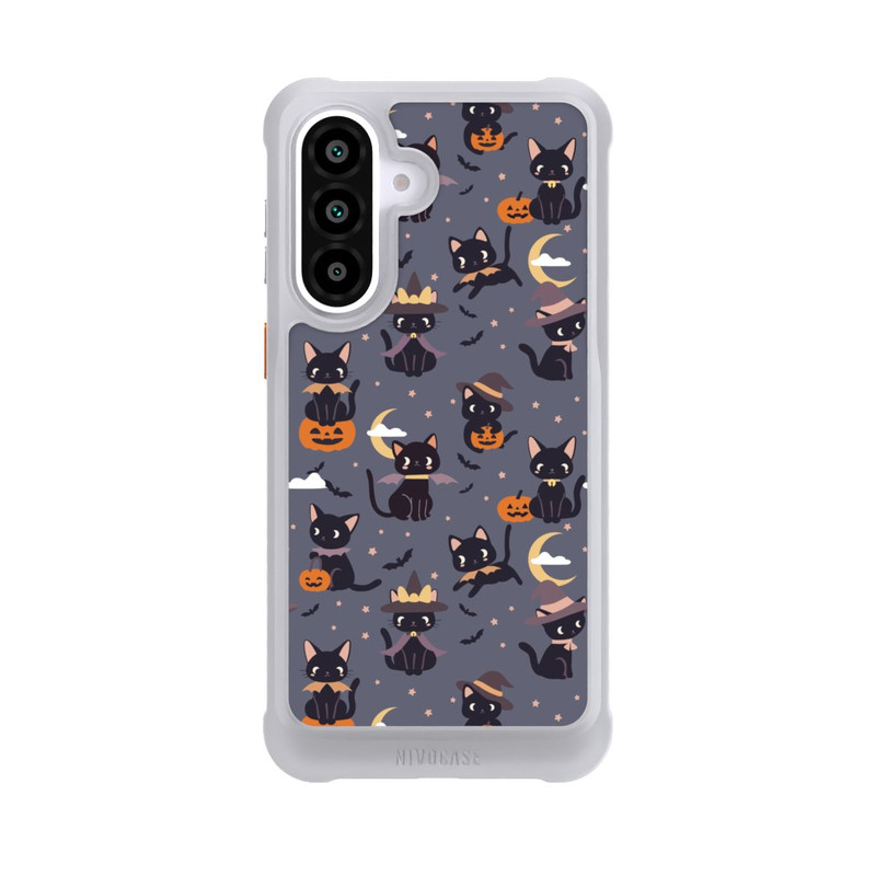 Galaxy A57 5G NIVOmax Cute Halloween Witch Cats and Pumpkins