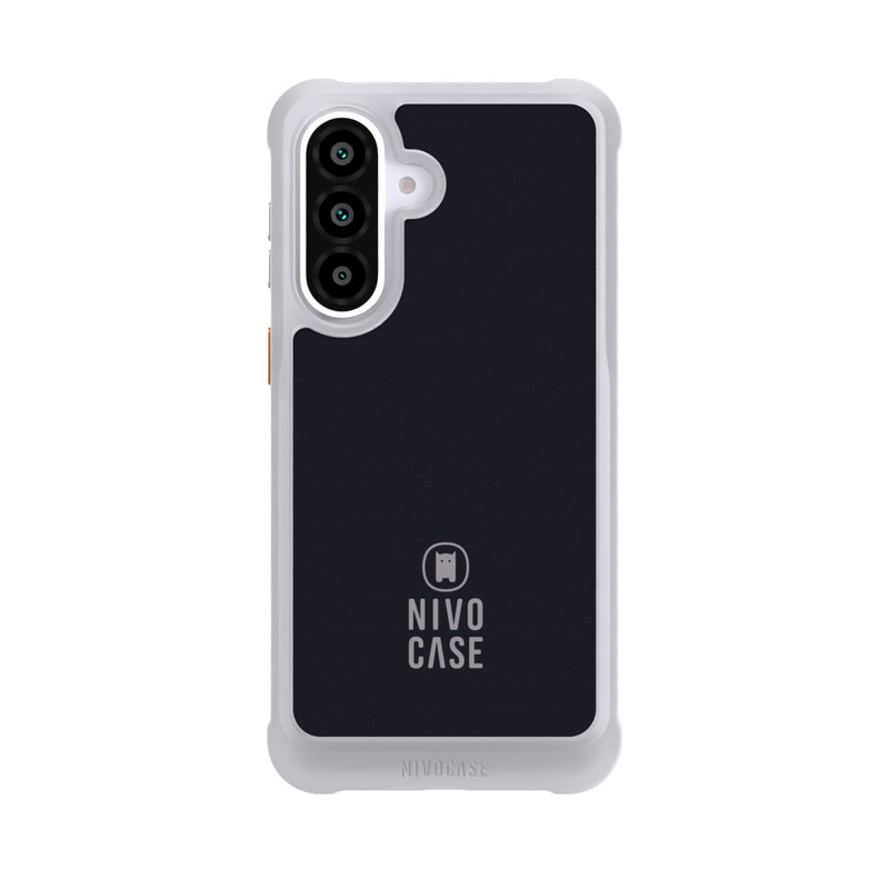 Galaxy A57 5G NIVOmax Nivocase Logo Schwarz Grau