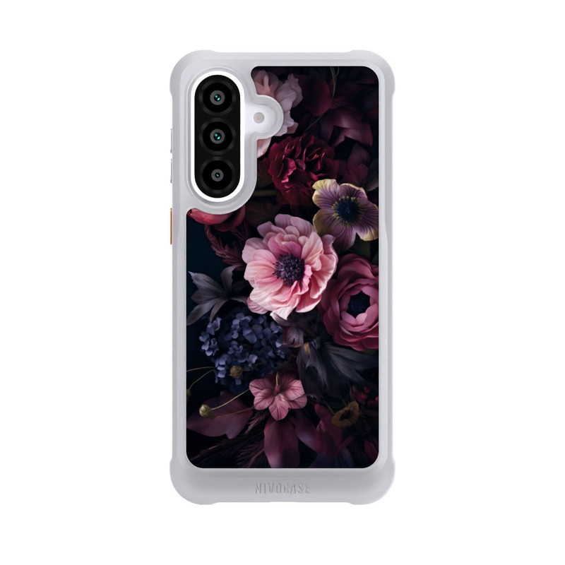 Galaxy A57 5G NIVOmax Rosa Blumenbild mit Pfingstrosen auf dunklem Hintergrund Mit KI