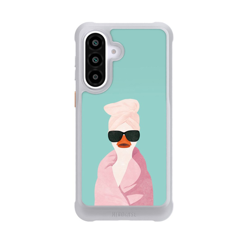 Galaxy A57 5G NIVOmax Ente Türkis Sonnenbrille Turban mit KI erstellt