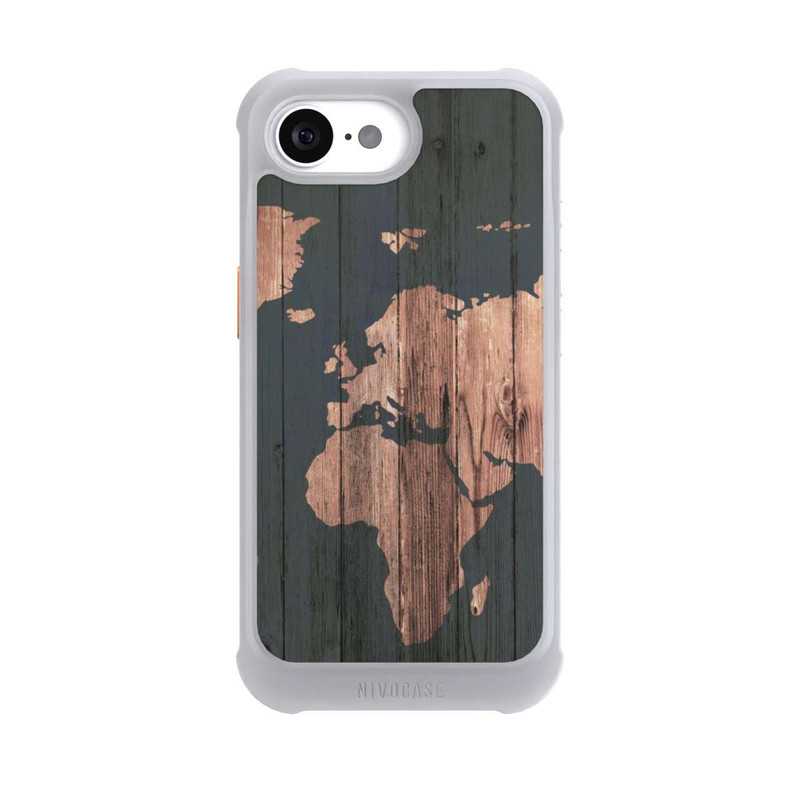 iPhone 17e NIVOmax Wooden World Map