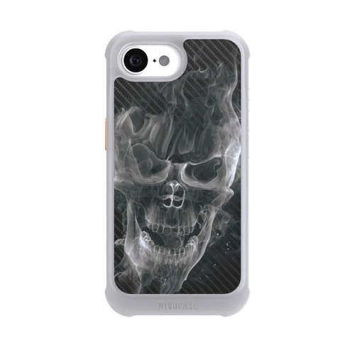 Apple iPhone 17e NIVOmax rauchender Totenkopf Carbon