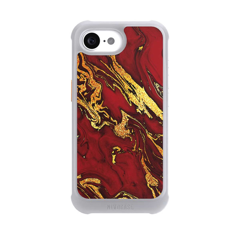 iPhone 17e NIVOmax Rot Gold Marmorlook