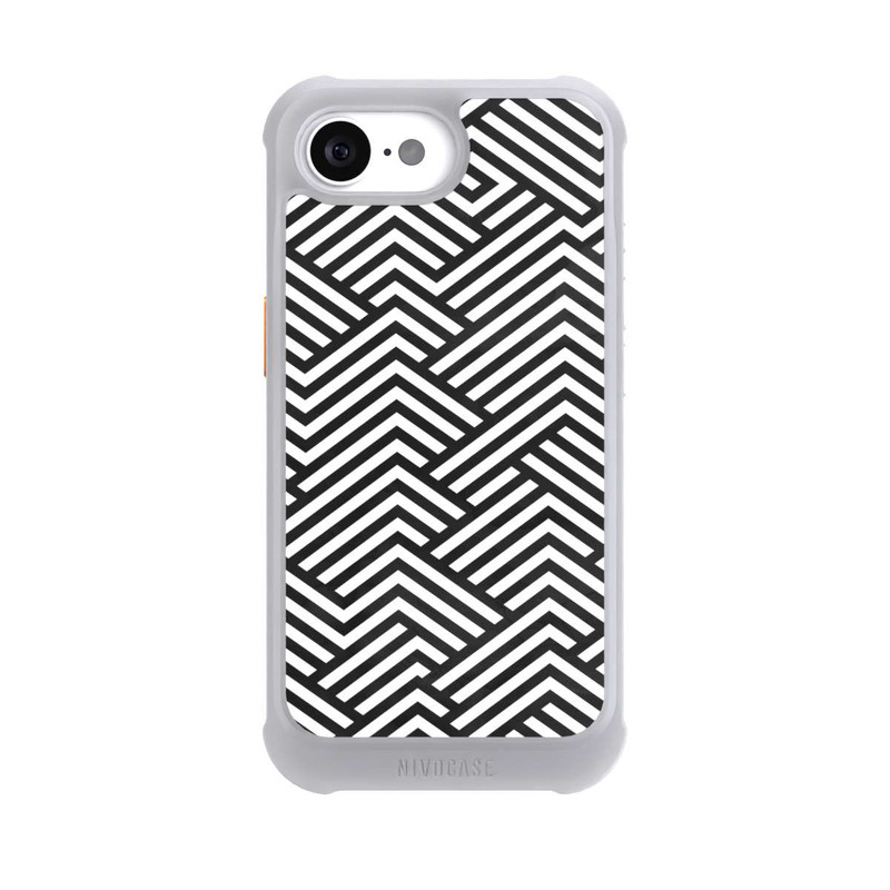 iPhone 17e NIVOmax Schwarz und Weiß ZigZag