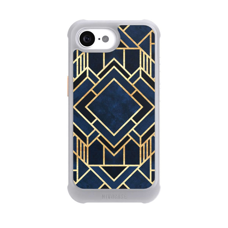 iPhone 17e NIVOmax Kunst Deko Blau Golddruck