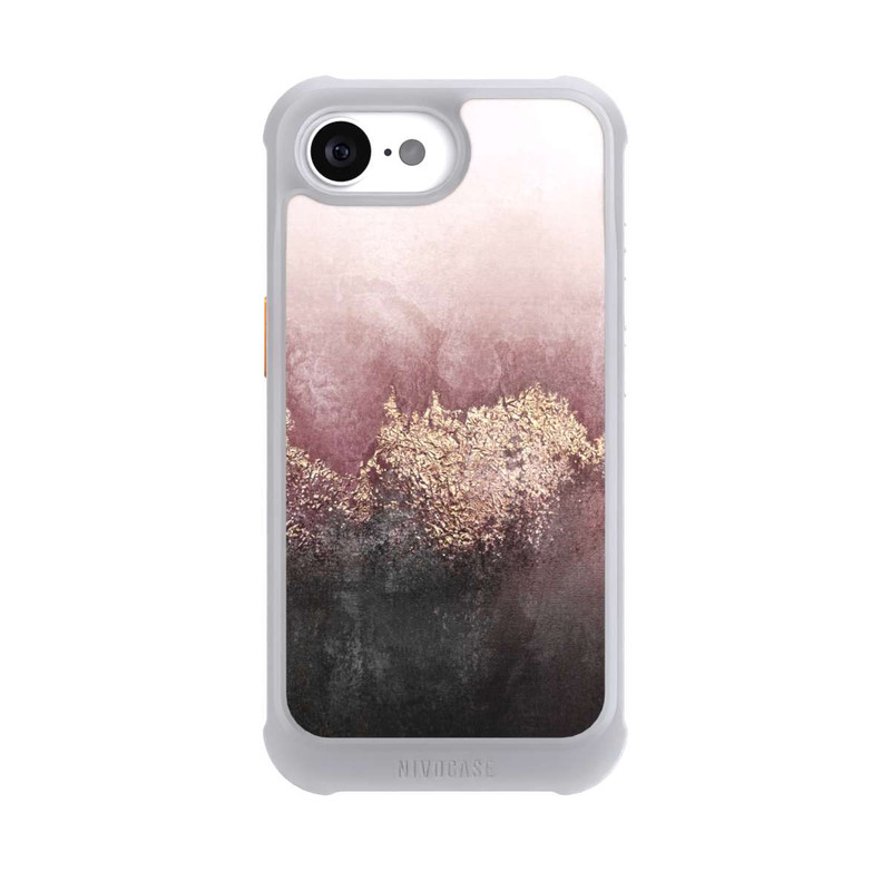 iPhone 17e NIVOmax Pink Sky Dust Gold Print