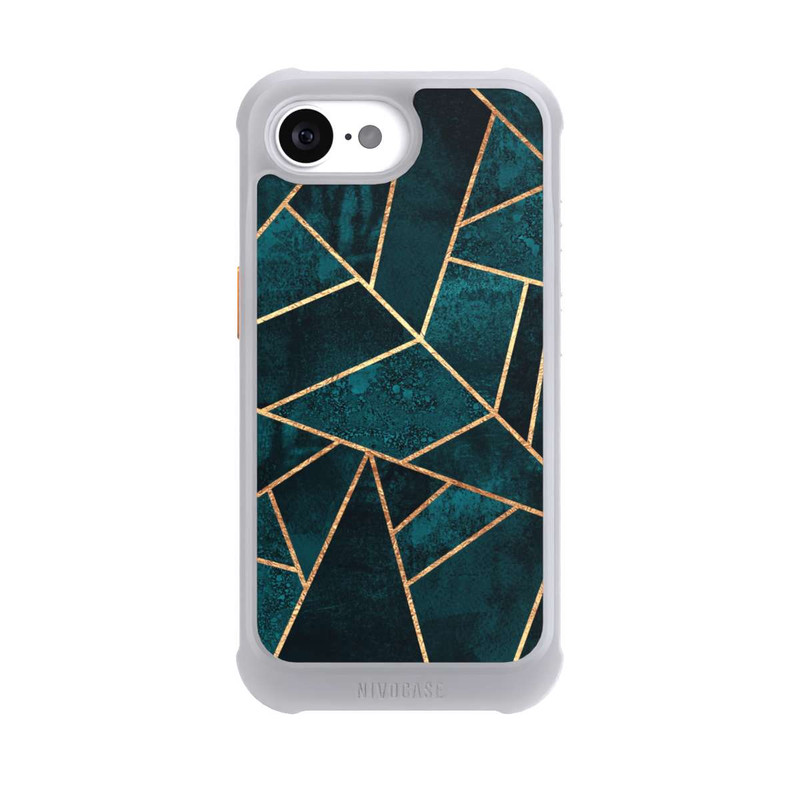iPhone 17e NIVOmax Tief Blaugrün Stein Gold Druck