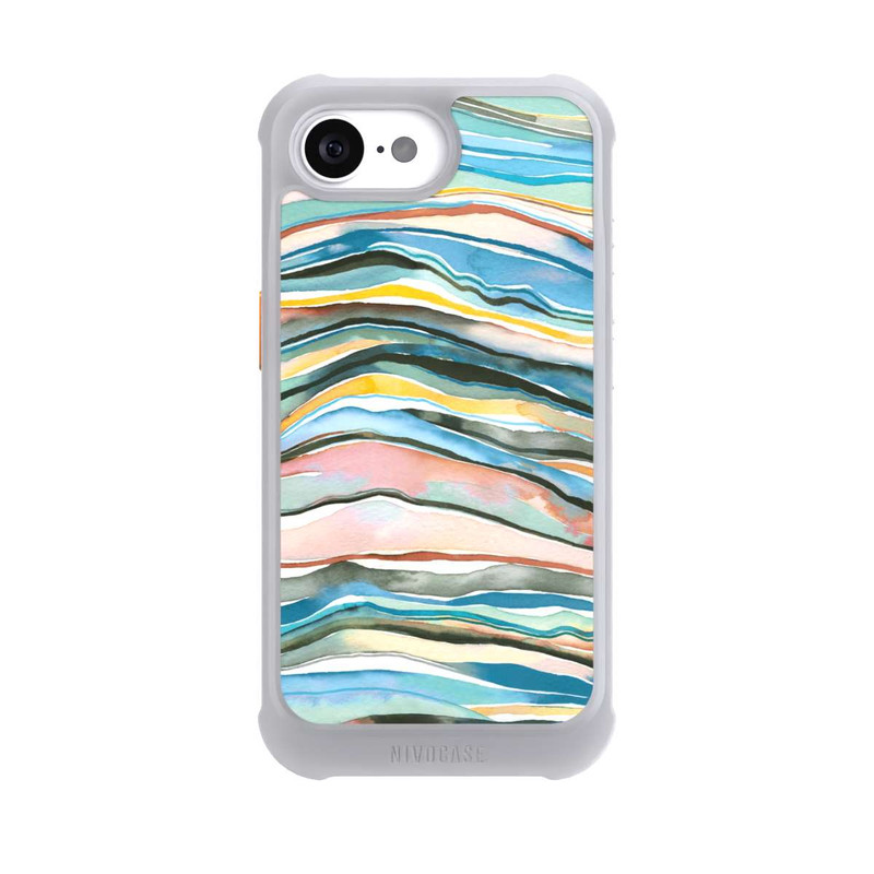 iPhone 17e NIVOmax Achatschichten Aquarellblau