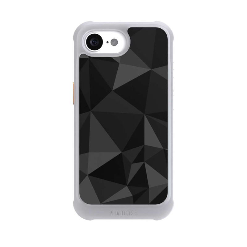 iPhone 17e NIVOmax Polygonmuster schwarz