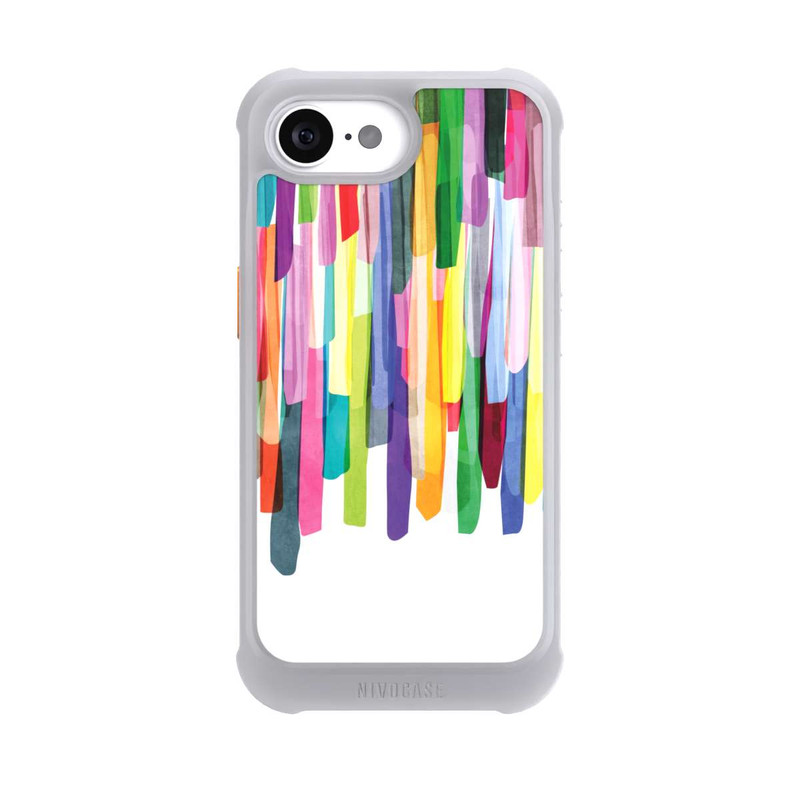 iPhone 17e NIVOmax Bunte Streifen Weißer Hintergrund