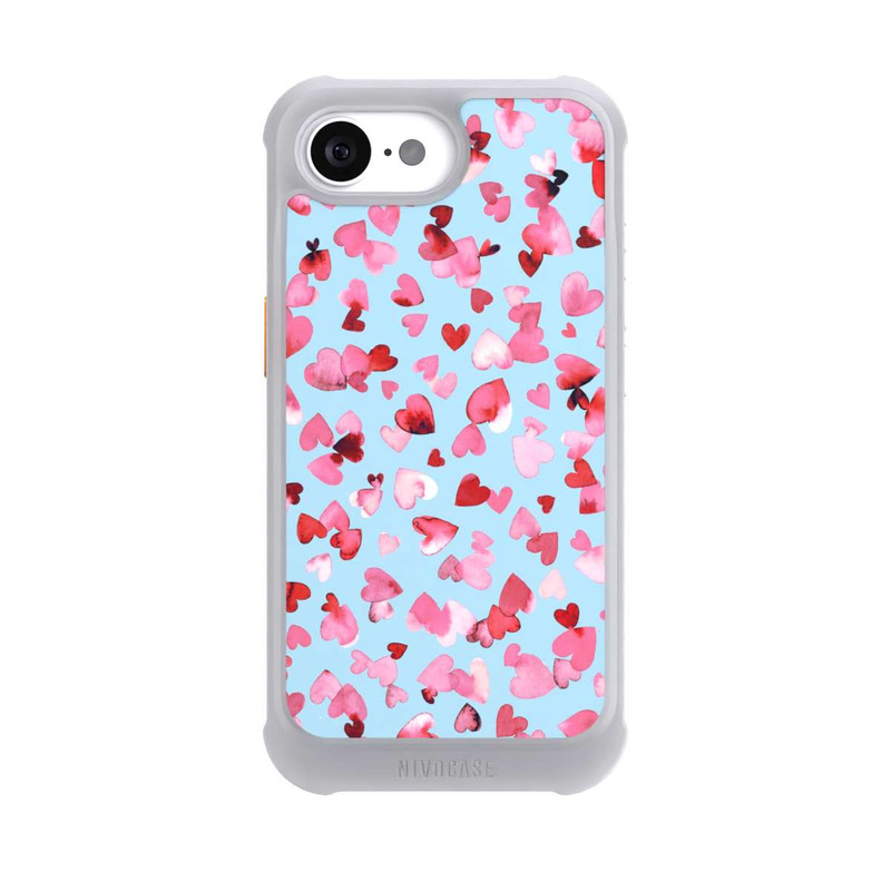 iPhone 17e NIVOmax Valentinstagsherzen in rosa blau