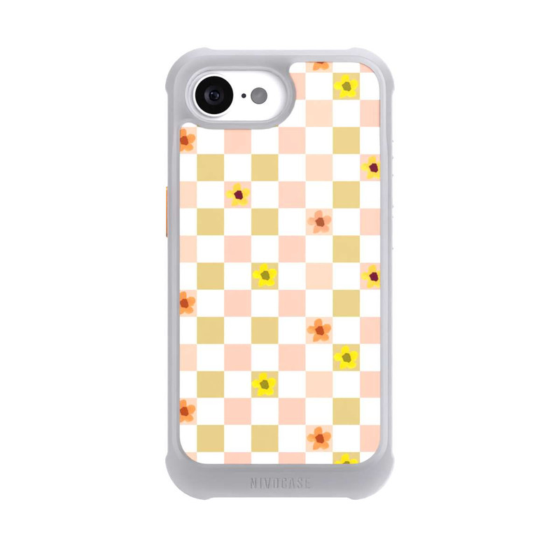 iPhone 17e NIVOmax Kariert nostalgische Pastellblumen