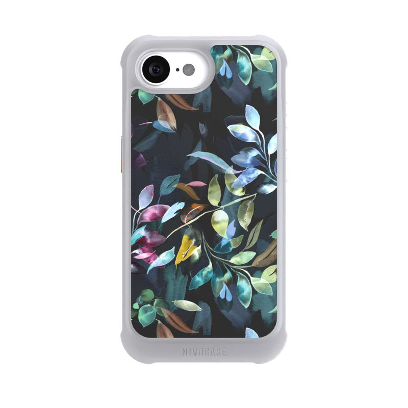 iPhone 17e NIVOmax Mystische Aquarellblätter schwarz