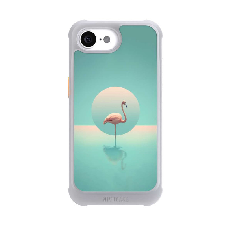 iPhone 17e NIVOmax Flamant dans la piscine
