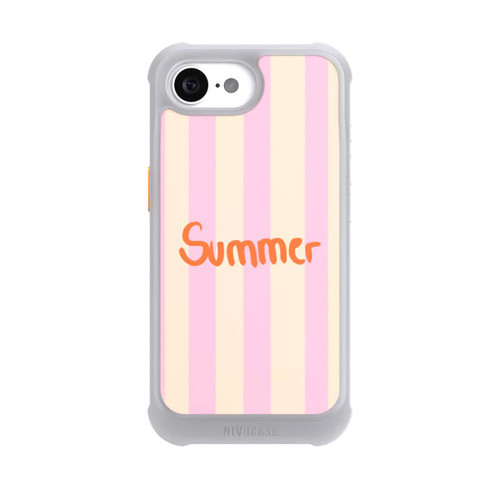 Apple iPhone 17e NIVOmax Summer- Rosa und Orange Streifen Hintergrund