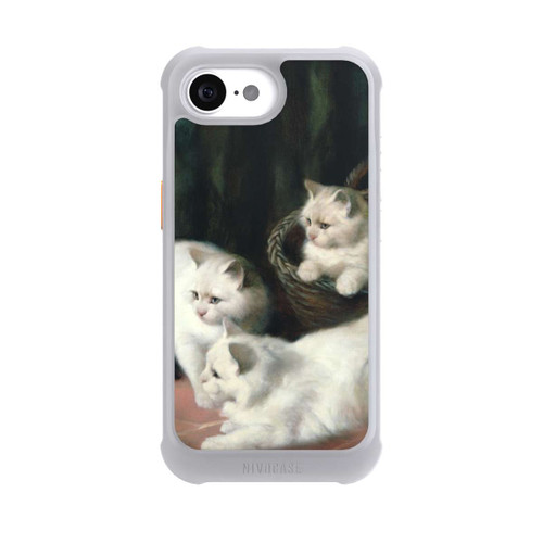 Apple iPhone 17e NIVOmax Three White Angora Kittens