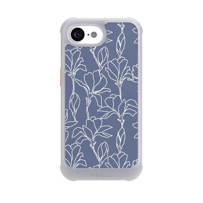 iPhone 17e NIVOmax Flower Silhouettes on Blue