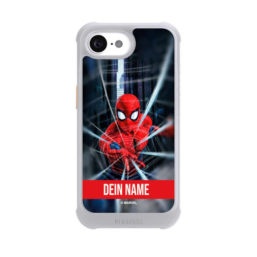 Apple iPhone 17e NIVOmax Spiderman Webs in Action personnalisable
