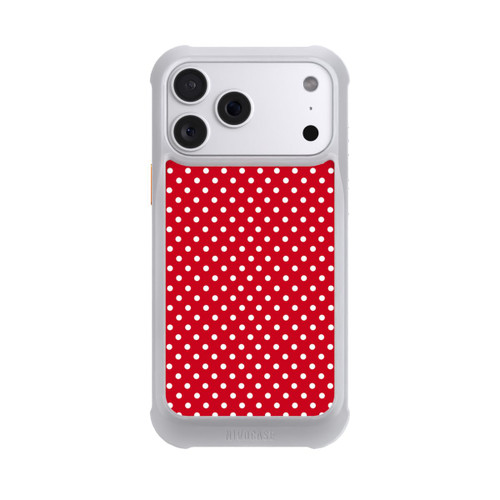 Apple iPhone 18 Pro Max NIVOmax Polka Dots Dunkelrot und Weiß