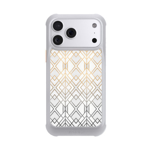 Apple iPhone 18 Pro Max NIVOmax Imprimé Geo Gold doré et gris