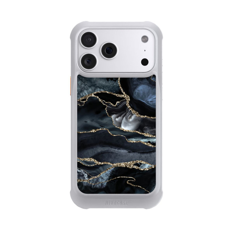 iPhone 18 Pro Max NIVOmax Dunkler Marmor Gold Glitzerlook