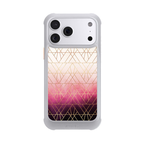 Apple iPhone 18 Pro Max NIVOmax Triangles ombrés roses imprimé doré