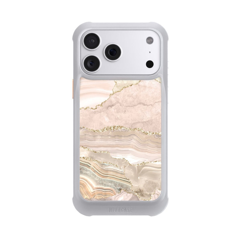 iPhone 18 Pro Max NIVOmax Marmor rosa-goldene Streifen