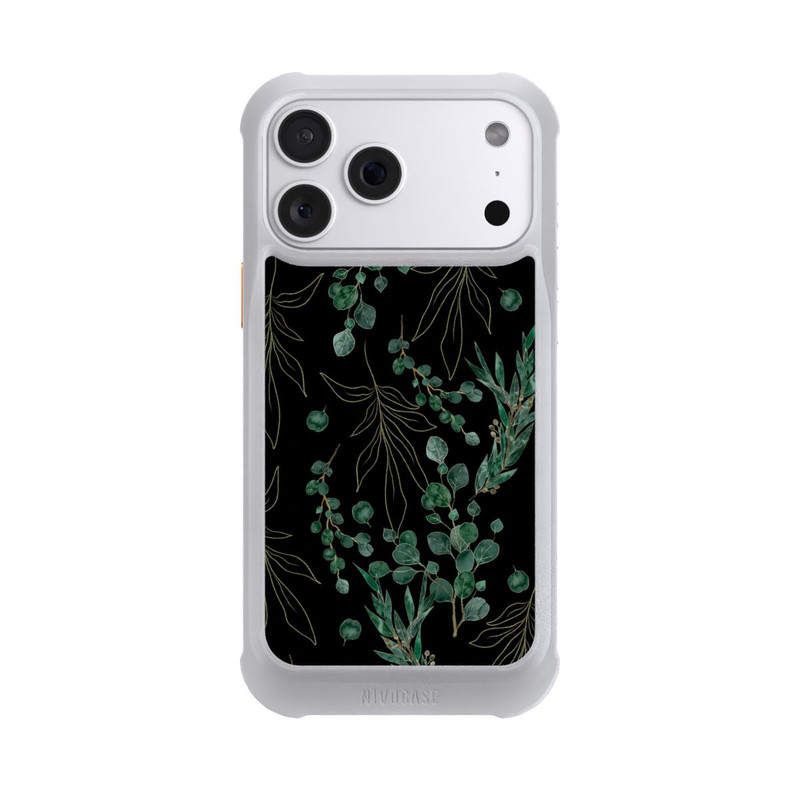 iPhone 18 Pro Max NIVOmax Feuilles d'Eucalyptus Fond Noir