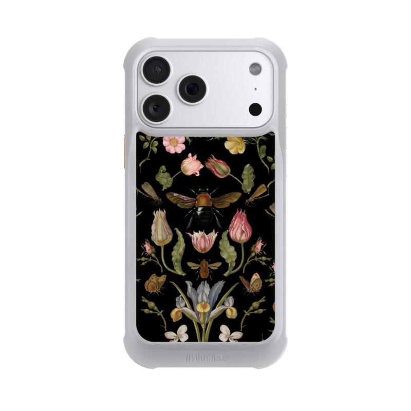 iPhone 18 Pro Max NIVOmax Wildblumen und Biene Schwarz