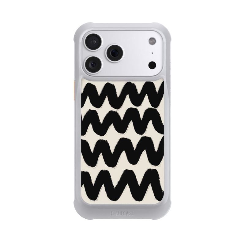 iPhone 18 Pro Max NIVOmax Vagues Noires Pattern