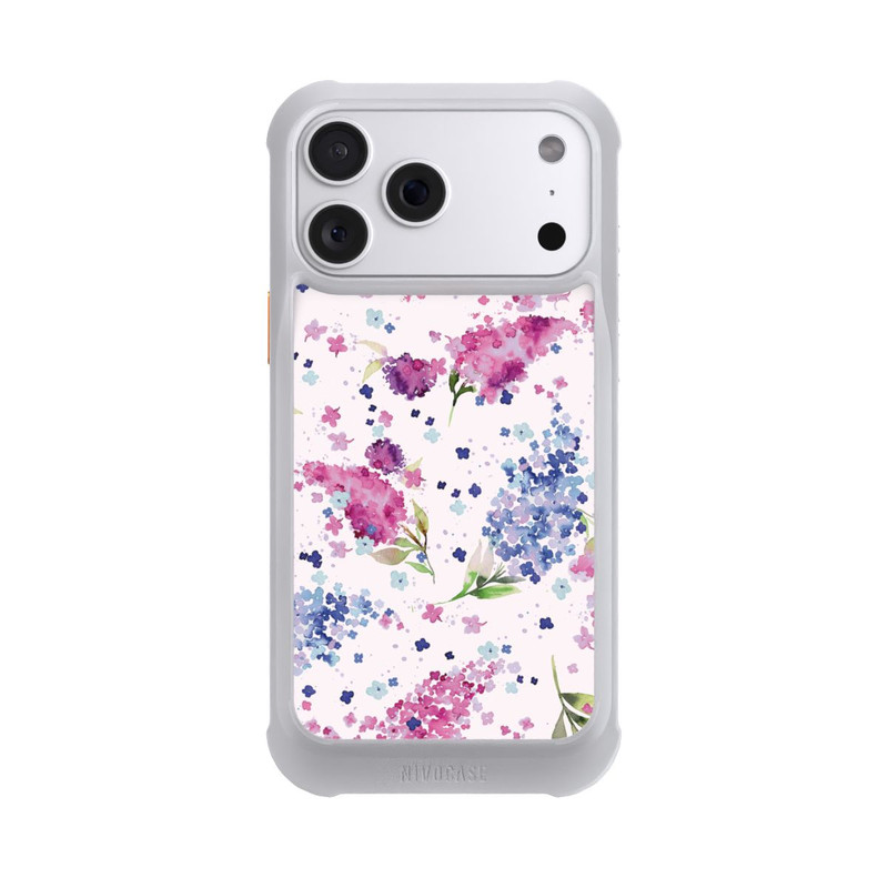 iPhone 18 Pro Max NIVOmax Hortensien Lila und Rosa Blumen