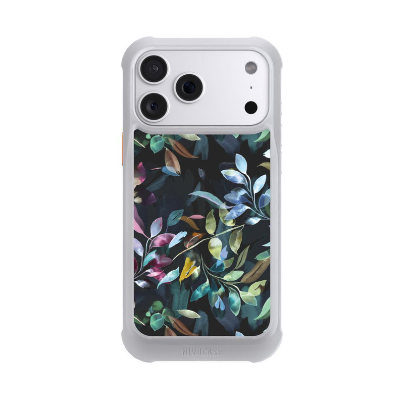 iPhone 18 Pro Max NIVOmax Mystische Aquarellblätter schwarz