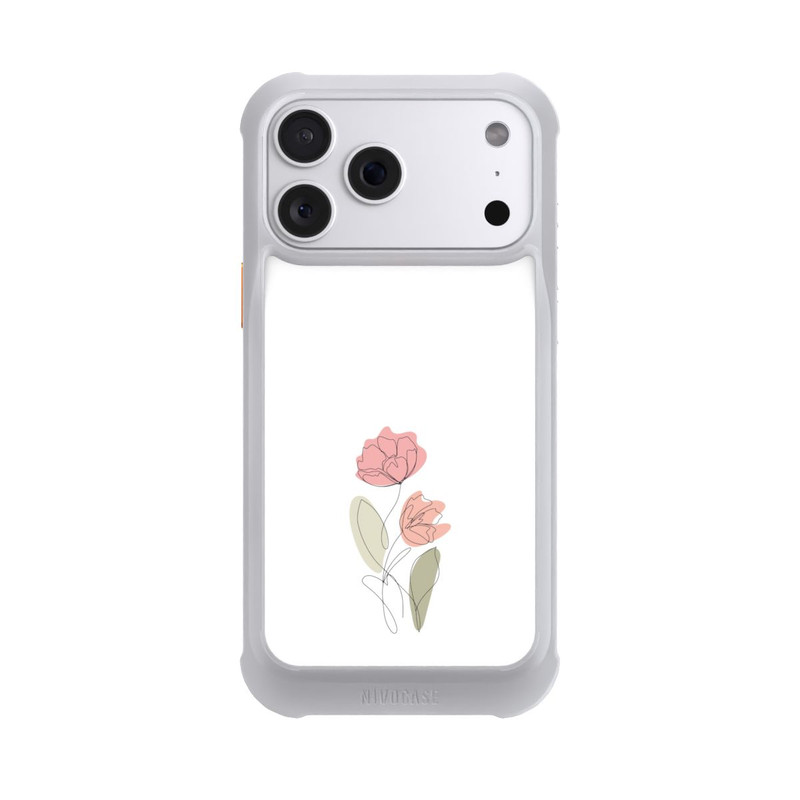 iPhone 18 Pro Max NIVOmax Flower Line Art Red