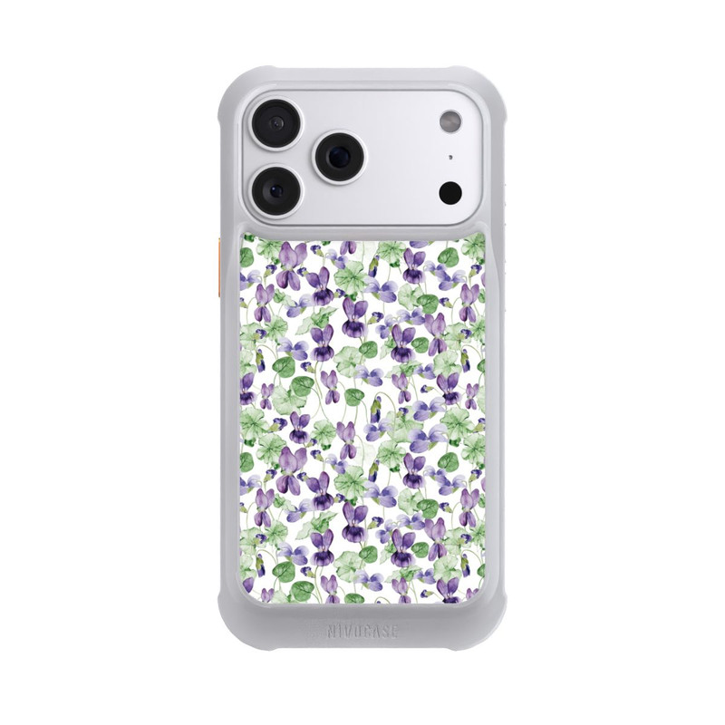 iPhone 18 Pro Max NIVOmax Purple Wildflowers Pattern Watercolor